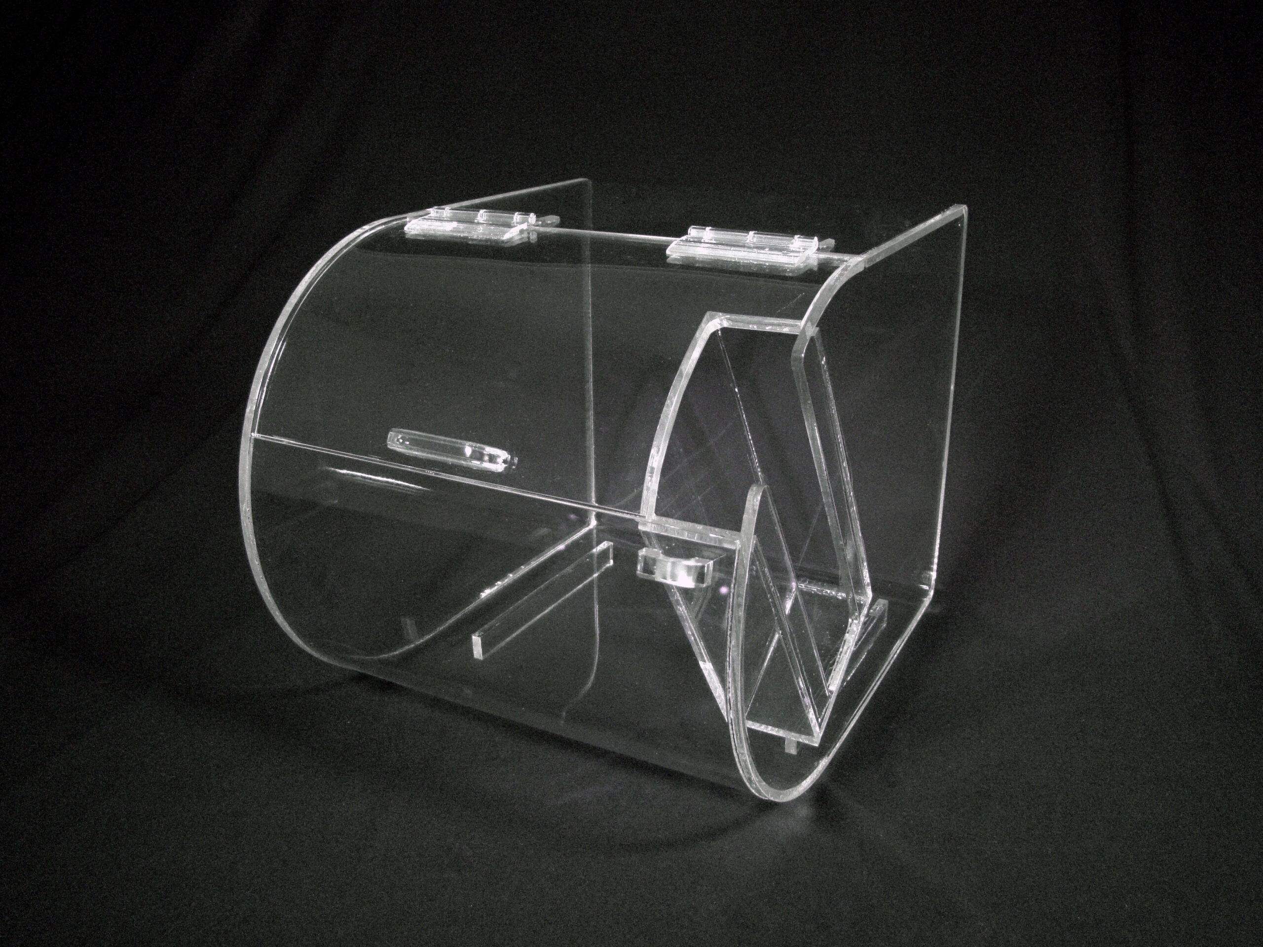 Round Faced Acrylic Bin